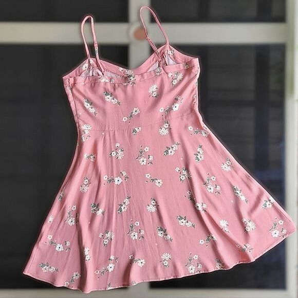 NWT Miss Shop rose pink floral mini summer dress AU 12 / US 8 - Picture 5 of 14